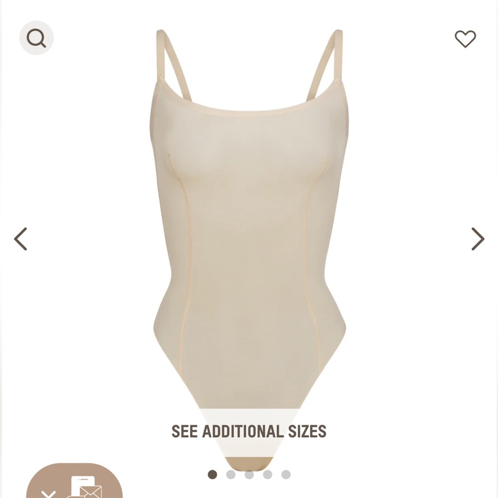 SKIMS sheer sculpt thong bodysuit NWOT